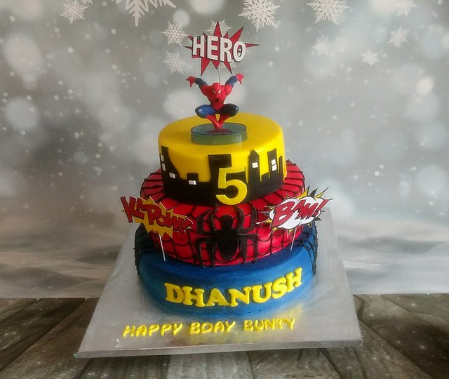 Spider Man Cake by Shiv's Cake-alicious
