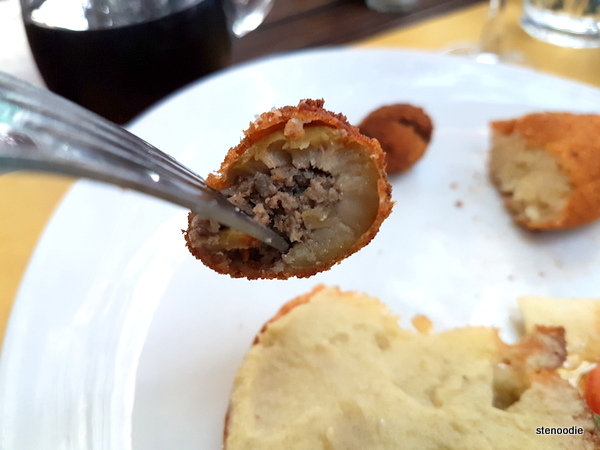 fried olive stuffed with meat