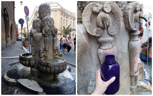  Water fountains for drinking in Rome