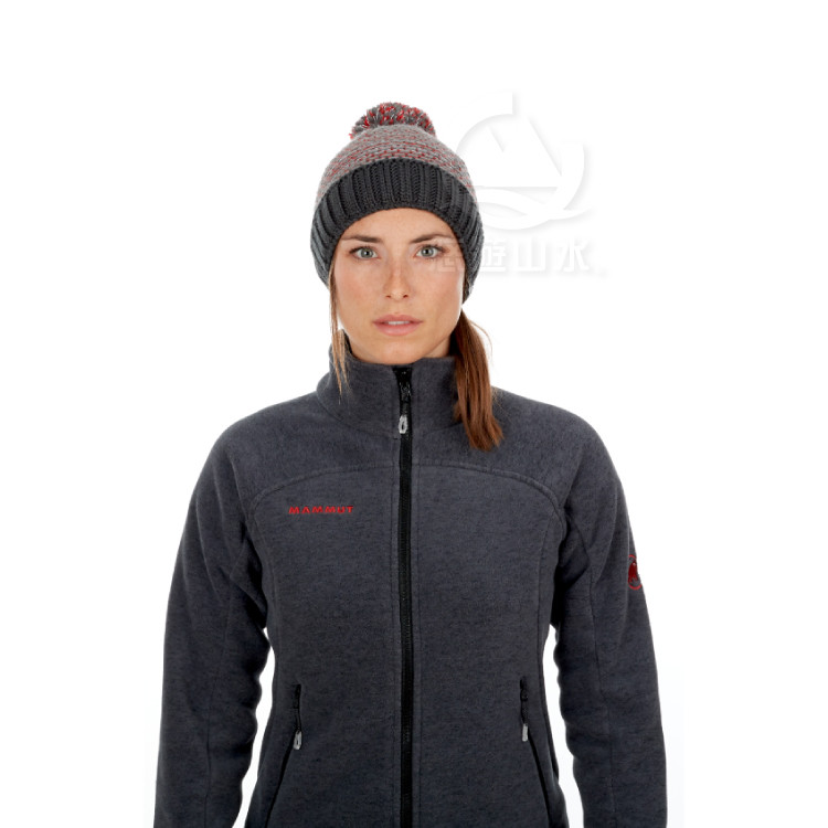 【MAMMUT Robella Beanie 帽《鈦金灰/黑》】1090-05410-00148/針織帽/毛帽/保暖/羊毛