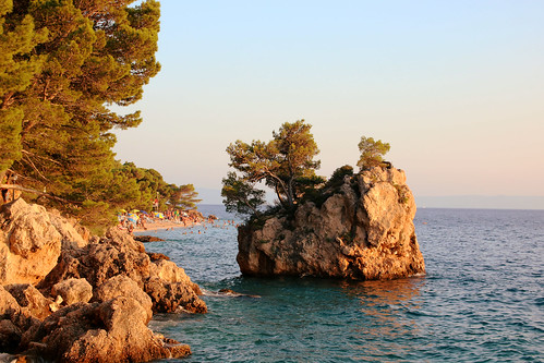 croatia croatie kroatien hrvatska brela puntarata sunset mediterranean sea island loneliness dalmatia adriatic