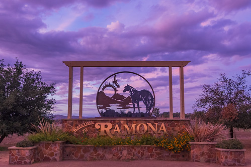ramona california sandiegocounty sign country rural clouds sky purple periwinkle sunset weather