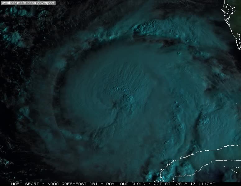 A Night-time Animation of Hurricane Michael