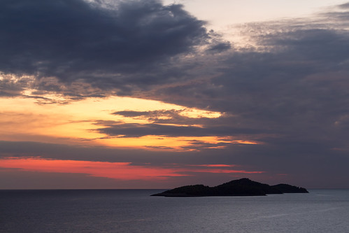 brna korcula sunset sky croatia island