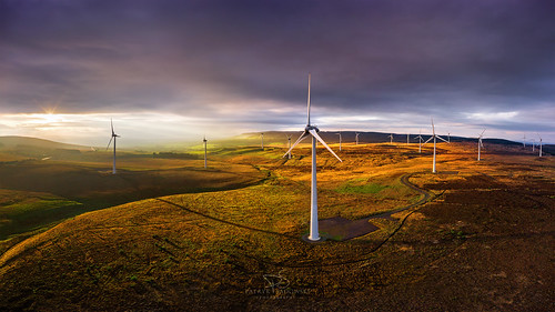 windfarm wind hill northernireland sunset limavady landscape