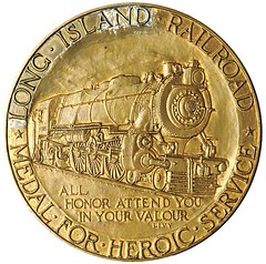 Pennsylvania Railroad Heroic Service Medal awarded Gingras obverse
