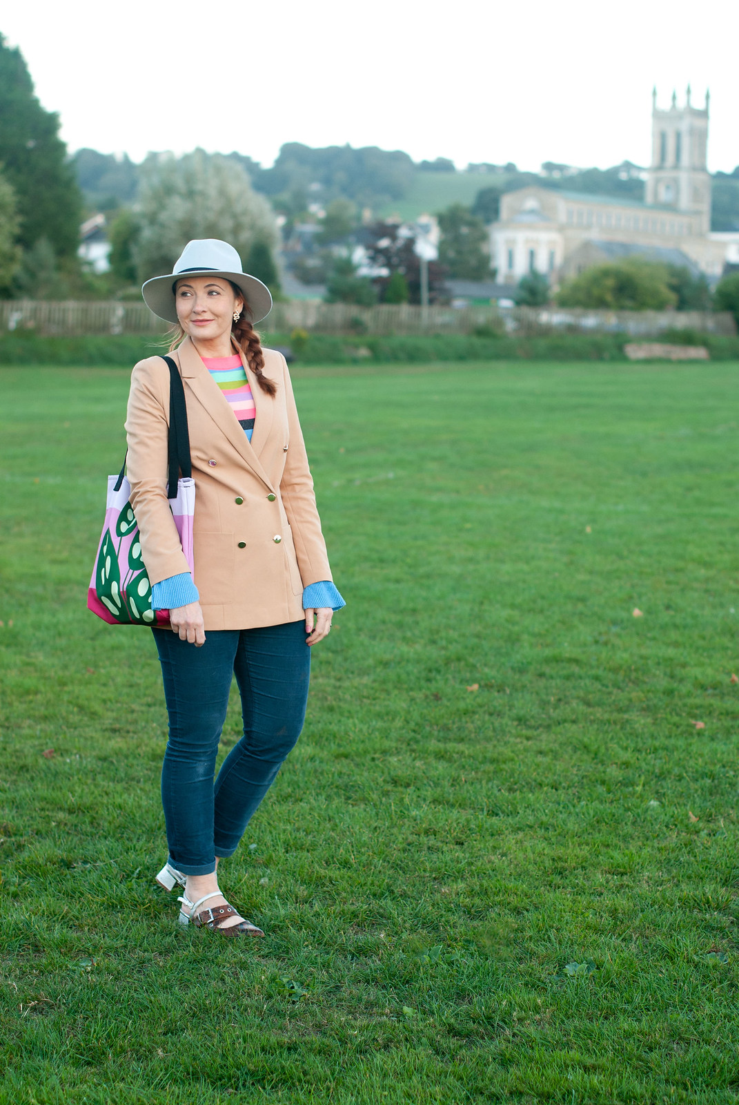 Smart Casual Autumnal Jeans and Blazer Outfit | Not Dressed As Lamb, over 40 style