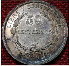 1894 Uruguayan 50 cent
