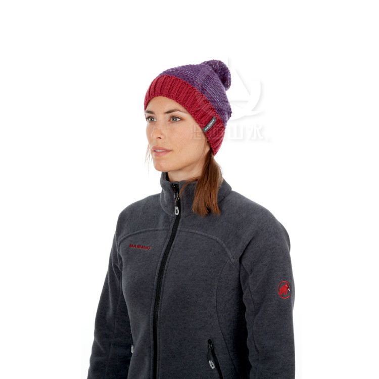 【MAMMUT Robella Beanie 帽《甜菜根/紫》】1090-05410-3495/中性款/針織帽/毛帽/保暖/羊毛