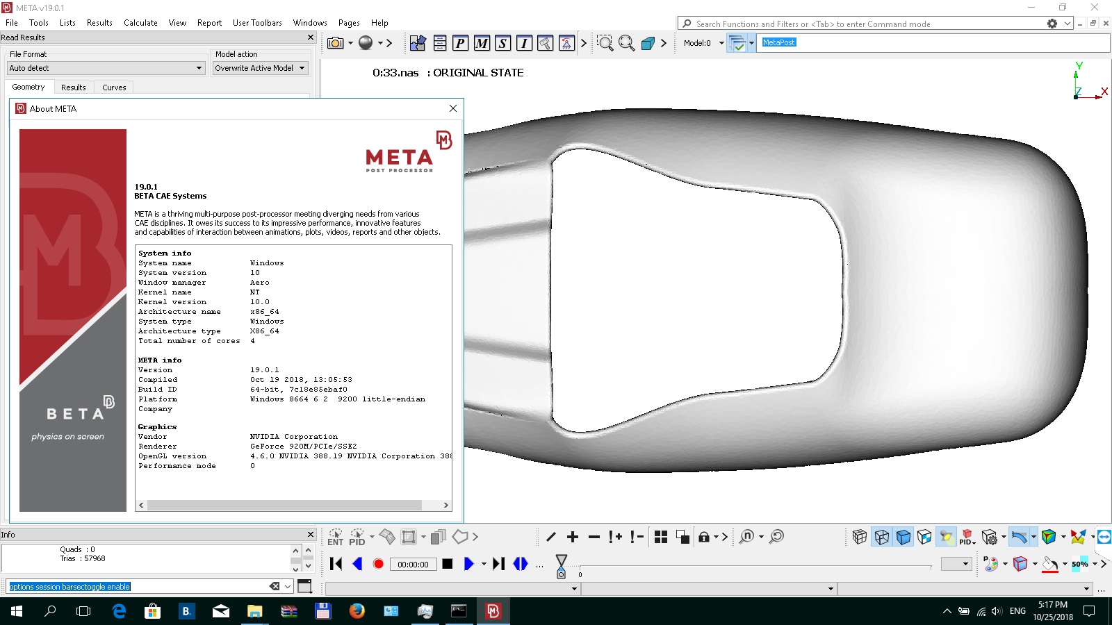 Working with BETA-CAE Systems v19.0.1 - META
