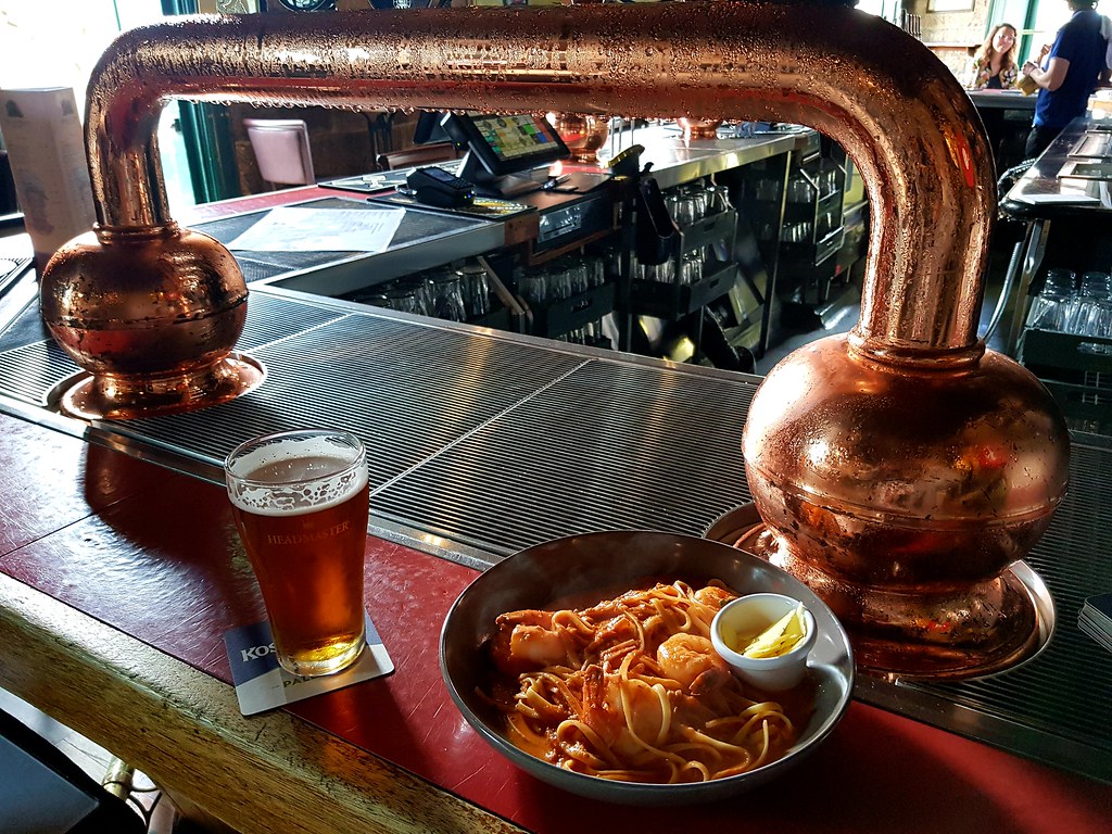 Gamberetti Pasta AUD$23 & The Chancer Golden Ale by James Squire AUD$8.80 @ The Hero of Waterloo Hotel at the Rocks, Sydney