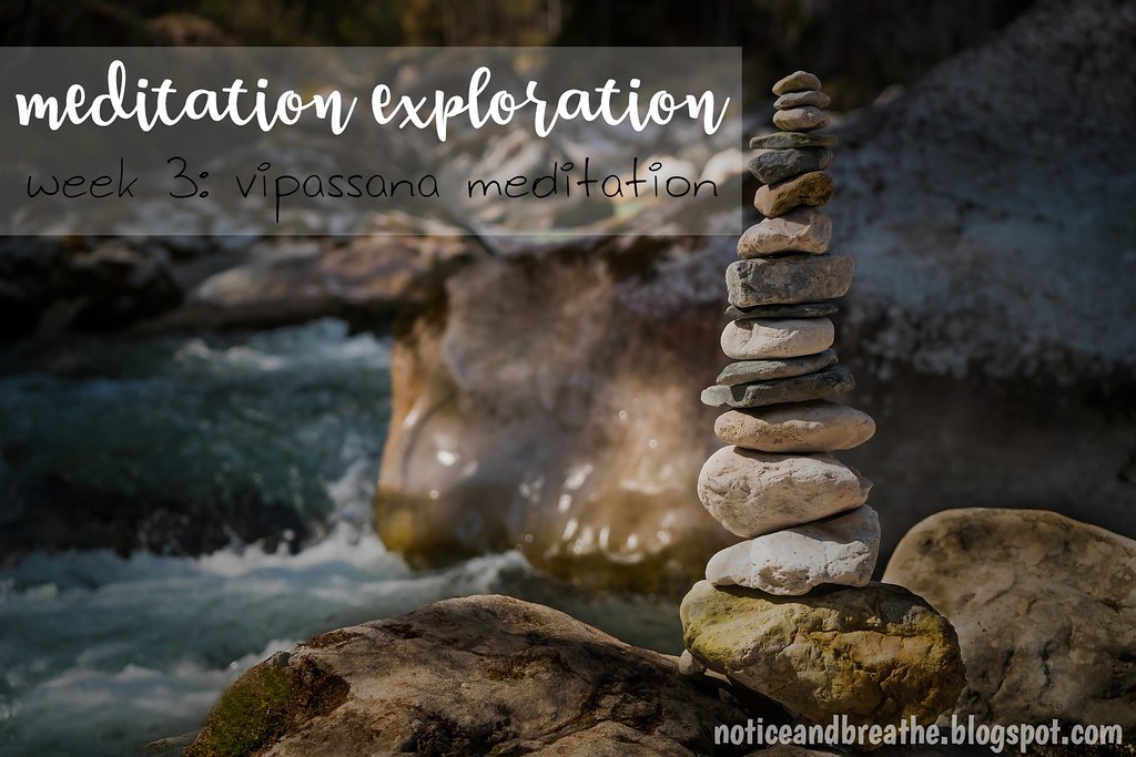 Meditation Exploration Week 3: Vipassana Meditation | noticeandbreathe.blogspot.com