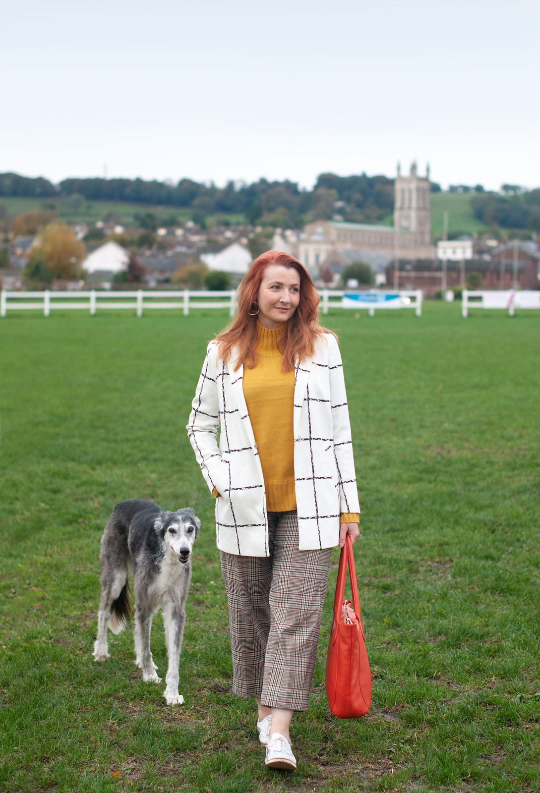 Pattern Mixed Checks With Orange and Yellow in Autumn, Over 40 Style | Not Dressed As Lamb