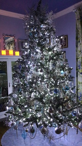 Silver and Blue Christmas Tree