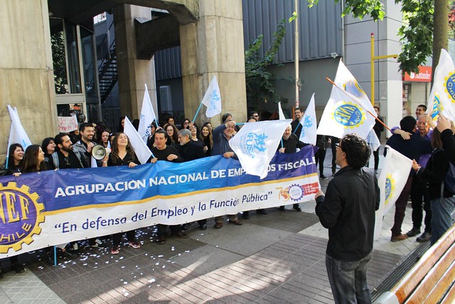 ANEF y ANFUSEN protestan por despidos en SENCE (05-10-2018)