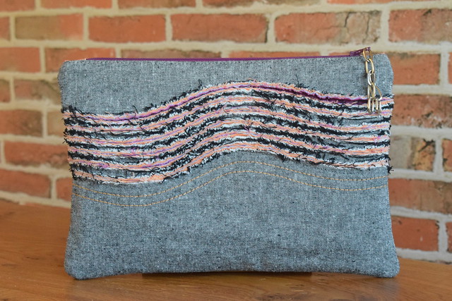 Chenille Waves Pouch (class sample)