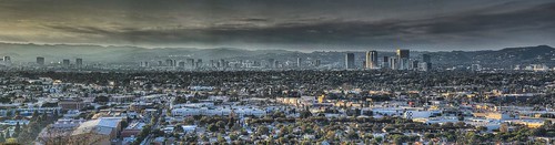 cityscape losangeles pano panorama hilltop airplaneview