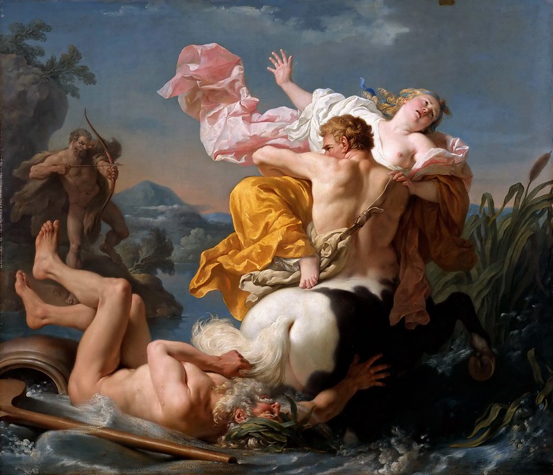 Louis-Jean Lagrenée - The Abduction of Deianeira by the Centaur Nessus (1755)