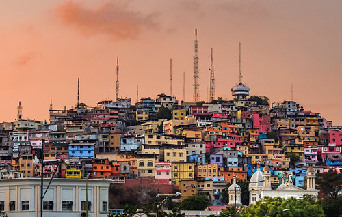 colina sunset colorful hill guayas guayaquil city antenna