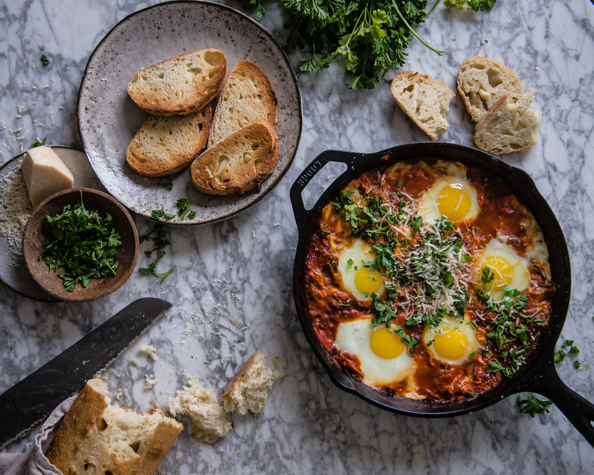 gochujang eggs in purgatory, from a common table