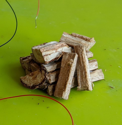 camp fire wood pile