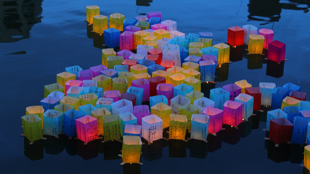 Lanterns on a lake