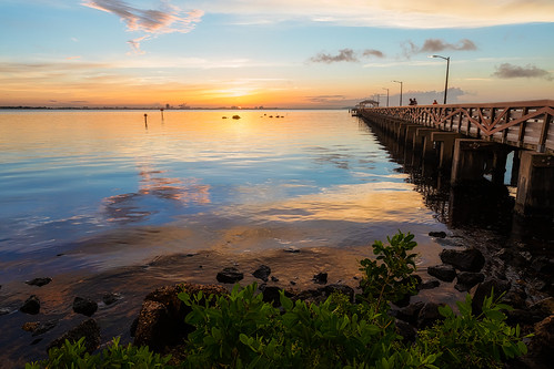 ballastpointpark florida skyline sunrise tampa unitedstates us