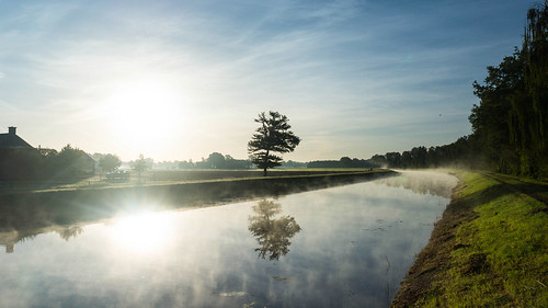 twente tweante oaweriessel overijssel nederland niederlande netherlands denekamp dinkel rivier river fluss sunrise zonsondergang sonnenaufgang