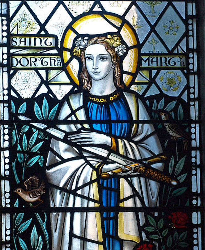 J Powell & Sons SSS Elizabeth of Hungary, Francis & Dorothy c1932 Baptistry window (17)