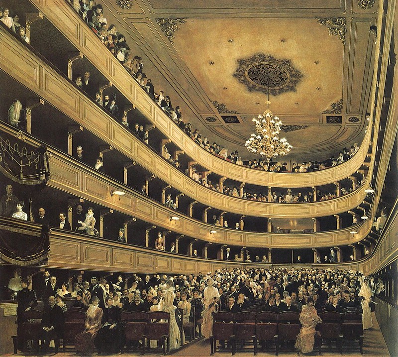 Gustav Klimt - Zuschauerraum im Alten Burgtheater in Wien