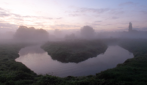 sunrise landscape eccleshall staffordshire riversow mist