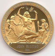 Ferguson Medal to John Regitko at 1991 CNA Conv.
