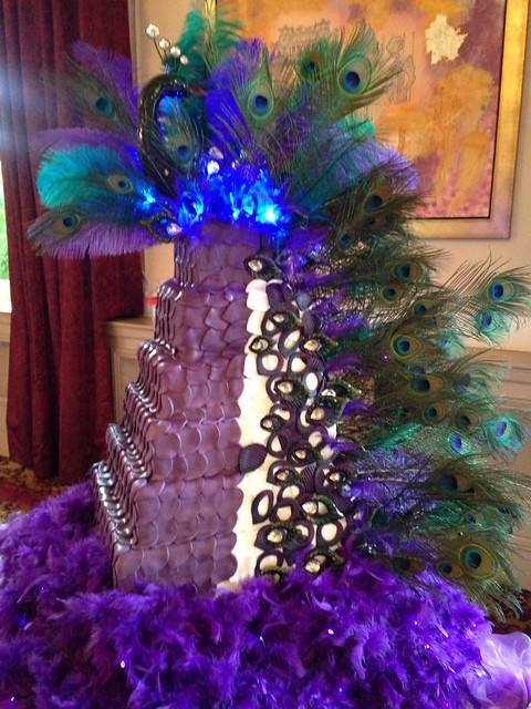 Peacock Splendour Wedding Cake by Sarah Lynch of Sarahs Wedding Cakes