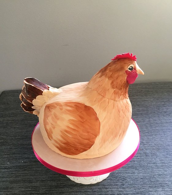 Chicken Shaped Birthday Cake by The Art of Cakes