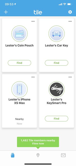 Tile Mate iOS App - Home
