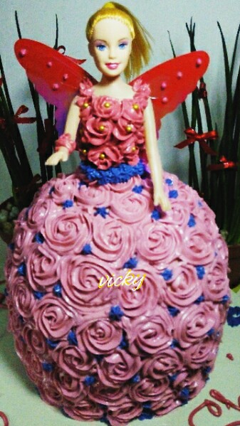 Barbie Doll Themed Cake by Vicky's Sweet Delights
