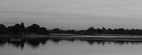 panoramic mistymorning mist emsworthharbour langstone mono monochrome boats silhouettes