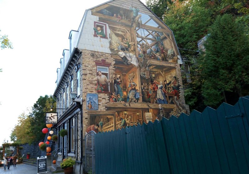 魁北克小香普蘭街大壁畫聖母大教堂畫家巷都普林步道芳堤娜城堡 (16)