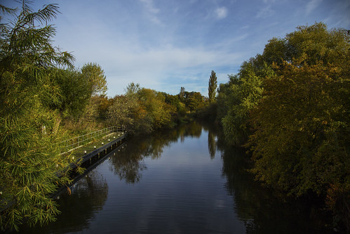 canon6d river landscape water calm reflection outdoors nature sky blue trees uk cambridgeshire