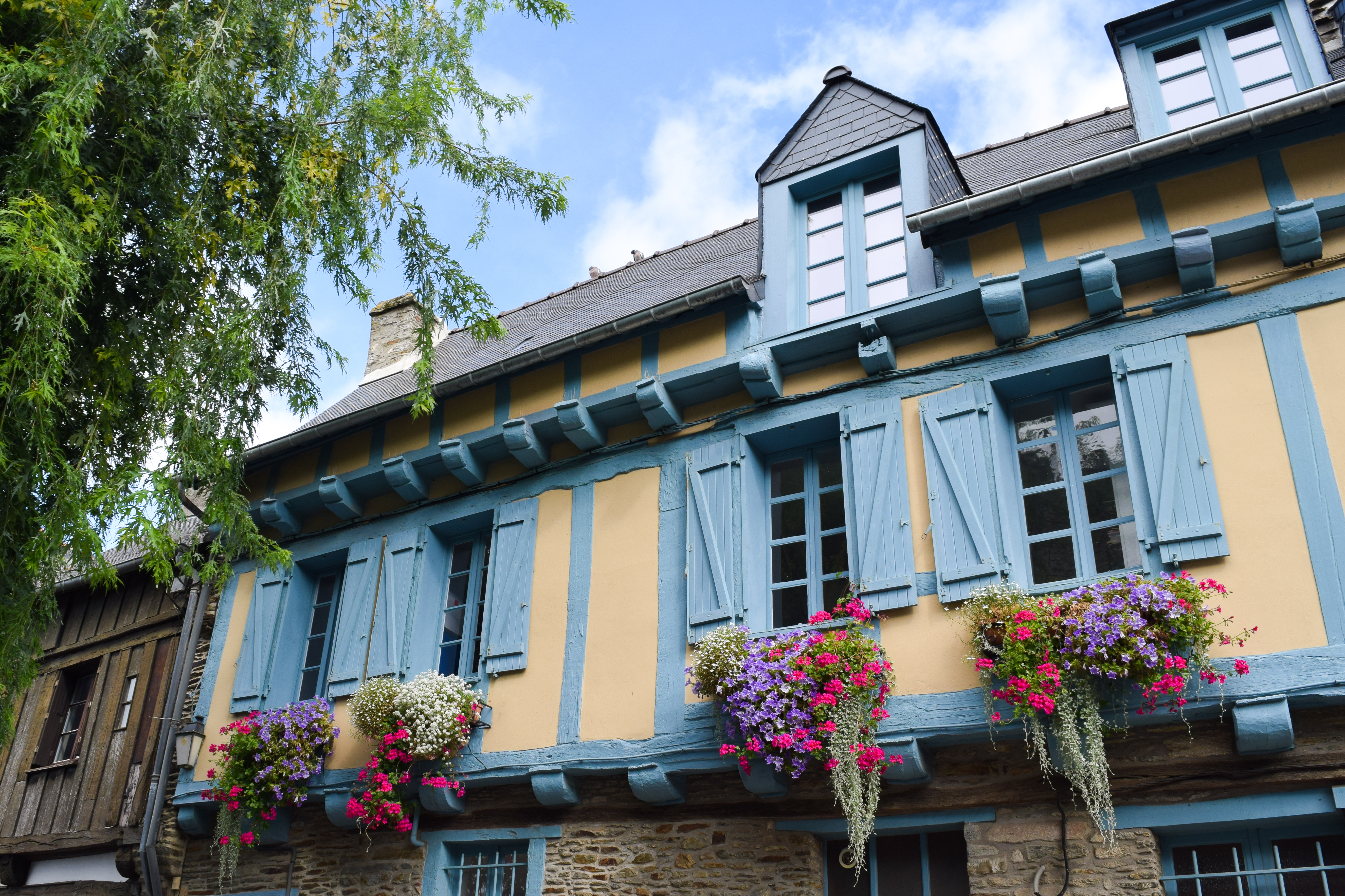 Blue Houses in Josselin, Brittany