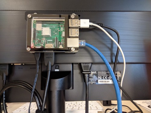 Raspberry Pi in C4Labs Zebra case with VESA mount
