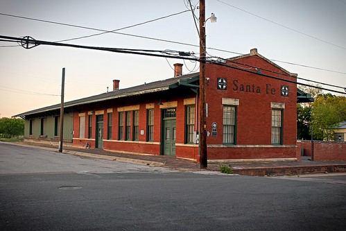 railroad depot train station santafe lampasas texas