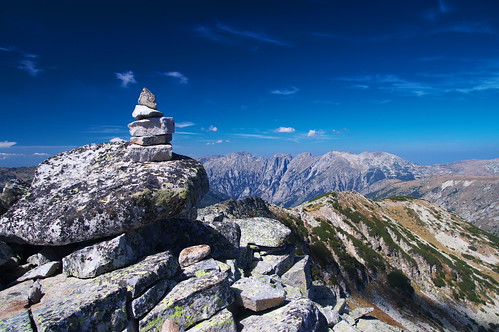 laandscape rock peak mountain sky rila bulgaria