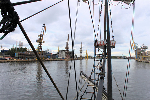 View from the Galleon Lion on Gdansk Shipyard