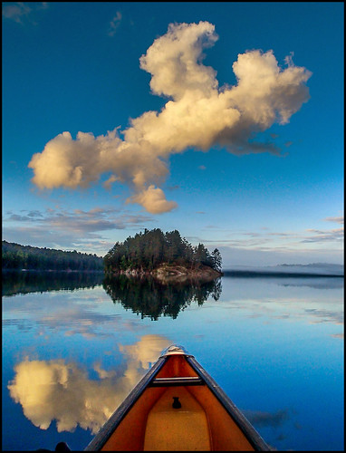 view from my canoe nipissing ontario canada ca algonquin provincial park sky cloud water
