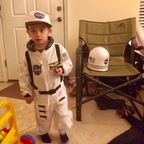 Ezra as astronaut for Halloween