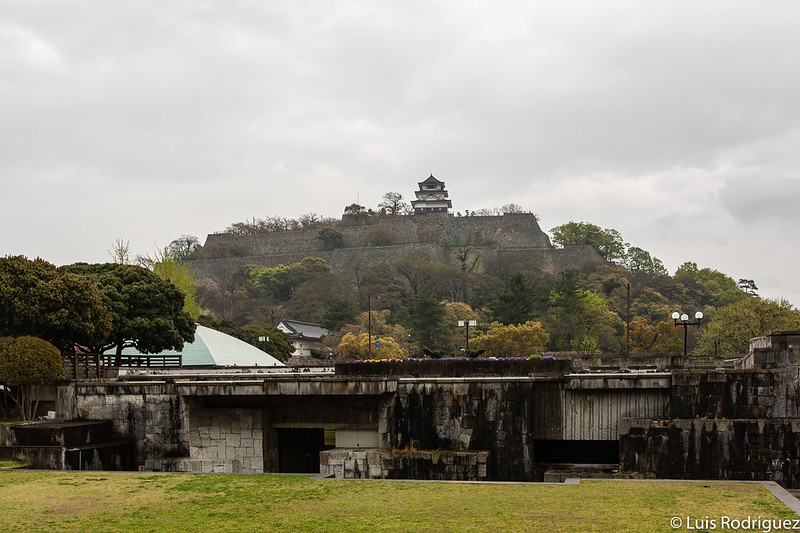 Castillo de Marugame desde el parque de enfrente