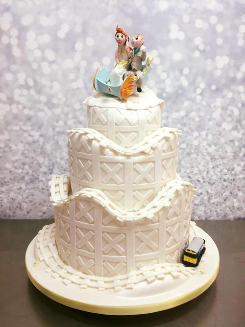 Rollercoaster Wedding Cake by Our Wedding Cakes