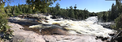 Lake Superior Park Sand river waterfall panorama