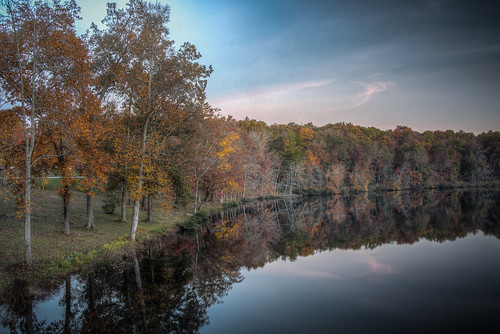 tennessee crossville byrdlake cumberlandcounty lake trees sky clouds reflections outdoors landscape autumn fall fallfoliage hdr canon 60d lightroom photomatixpro
